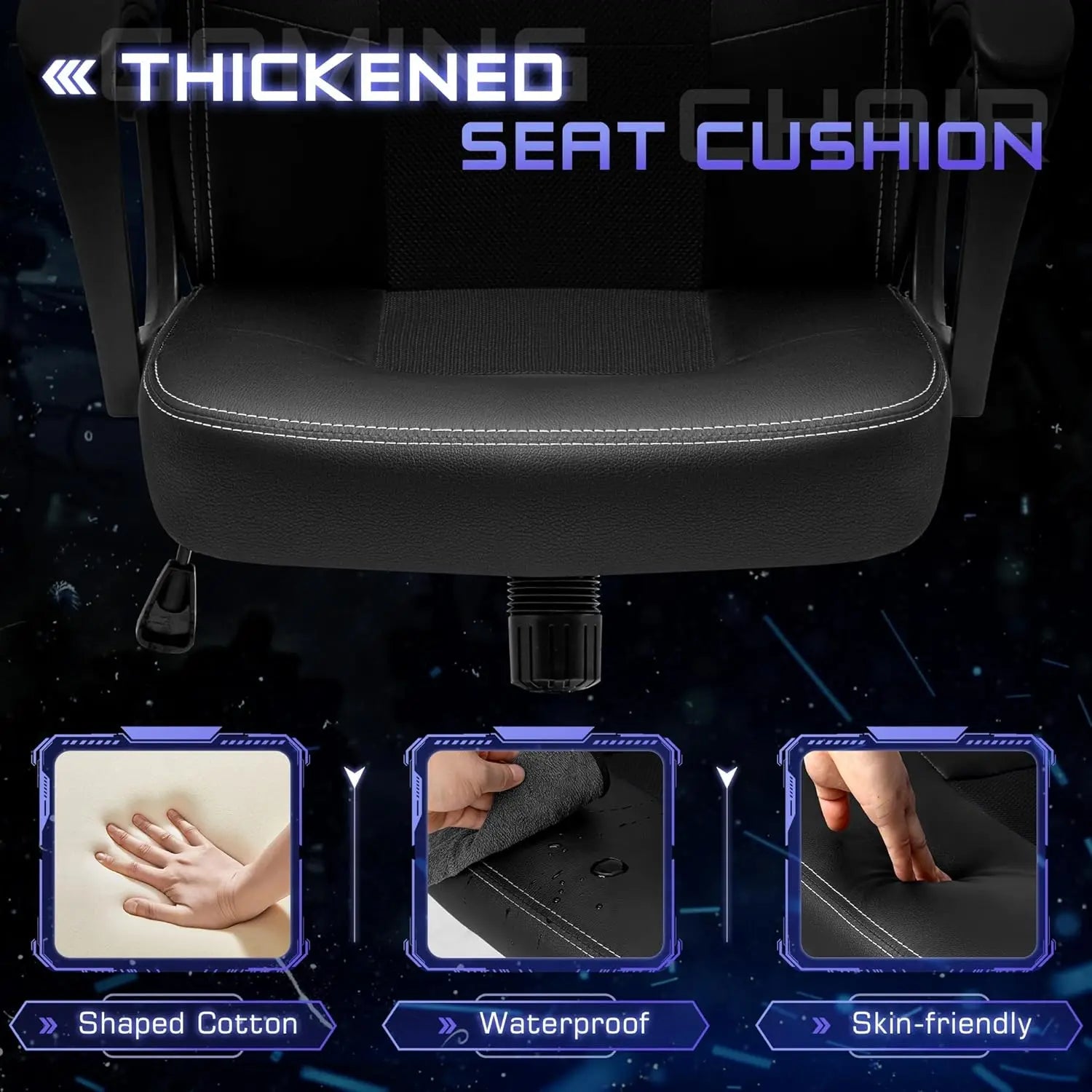 Office Gaming Chair High Back Leather Computer Chairs Ergonomic Height Adjustable Racing Game Desk Chair Executive Conference Ta-AMAZON FACTORY