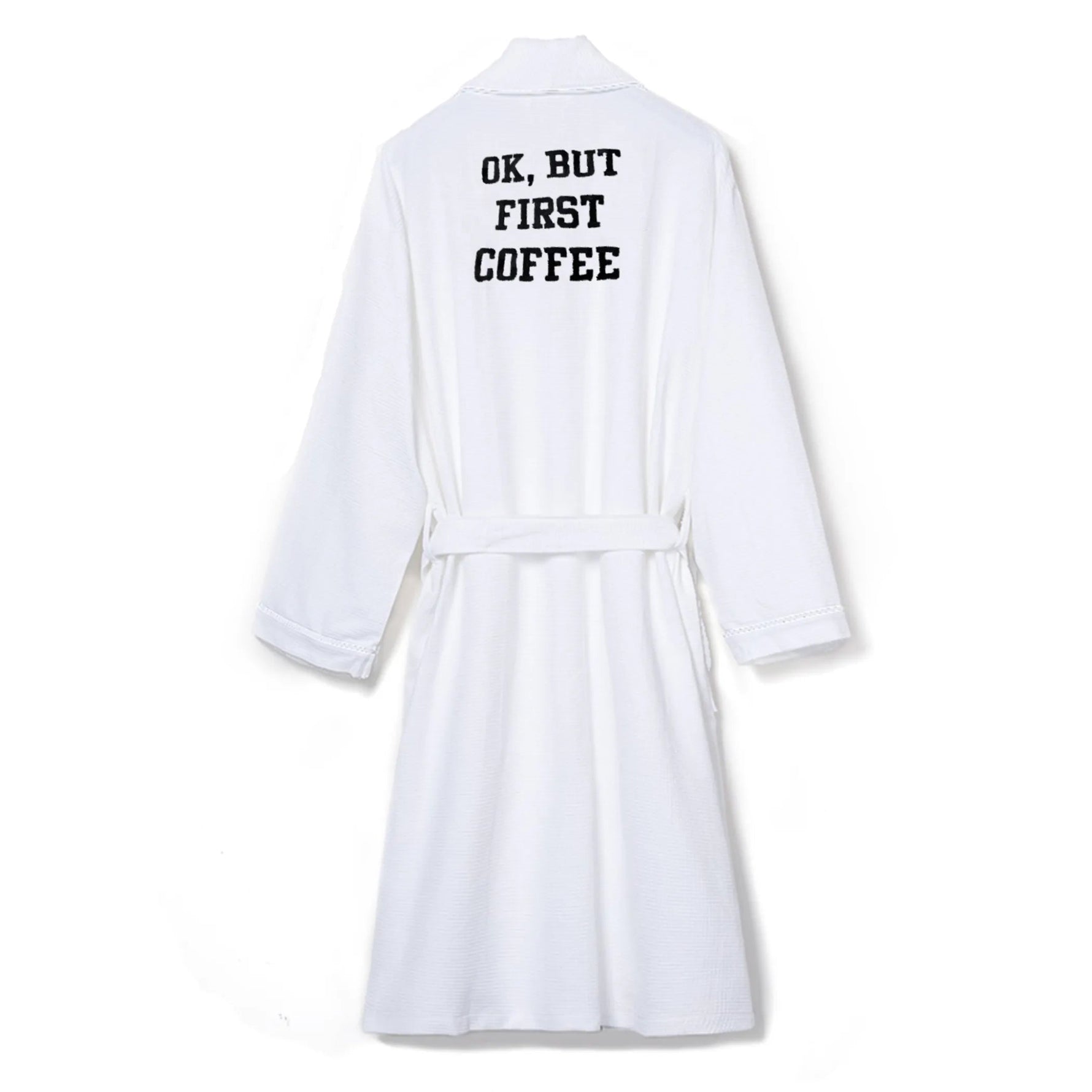 Ok, But First Coffee Plush Fleece Robe - AMAZON FACTORY