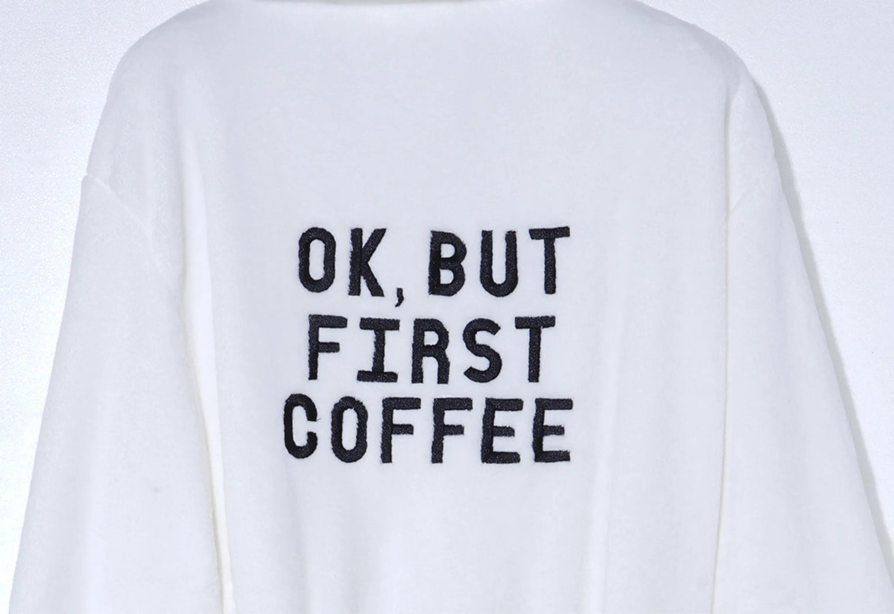 Ok, But First Coffee Plush Fleece Robe - AMAZON FACTORY