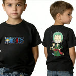 One Piece Boy's Girl's T Shirt Summer Kids Anime T-Shirt Luffy Zoro Nami Chopper Cute Clothes Cartoon Tees Birthday Gifts Tops-AMAZON FACTORY