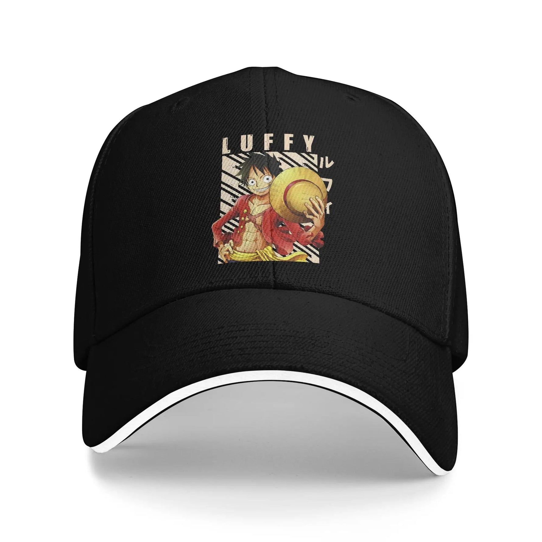 Op-Op Baseball Cap Hip Hop Trafalgar Law One Piece Anime Sandwich Hat for Men Women Breathable Hats Cap Sport-AMAZON FACTORY