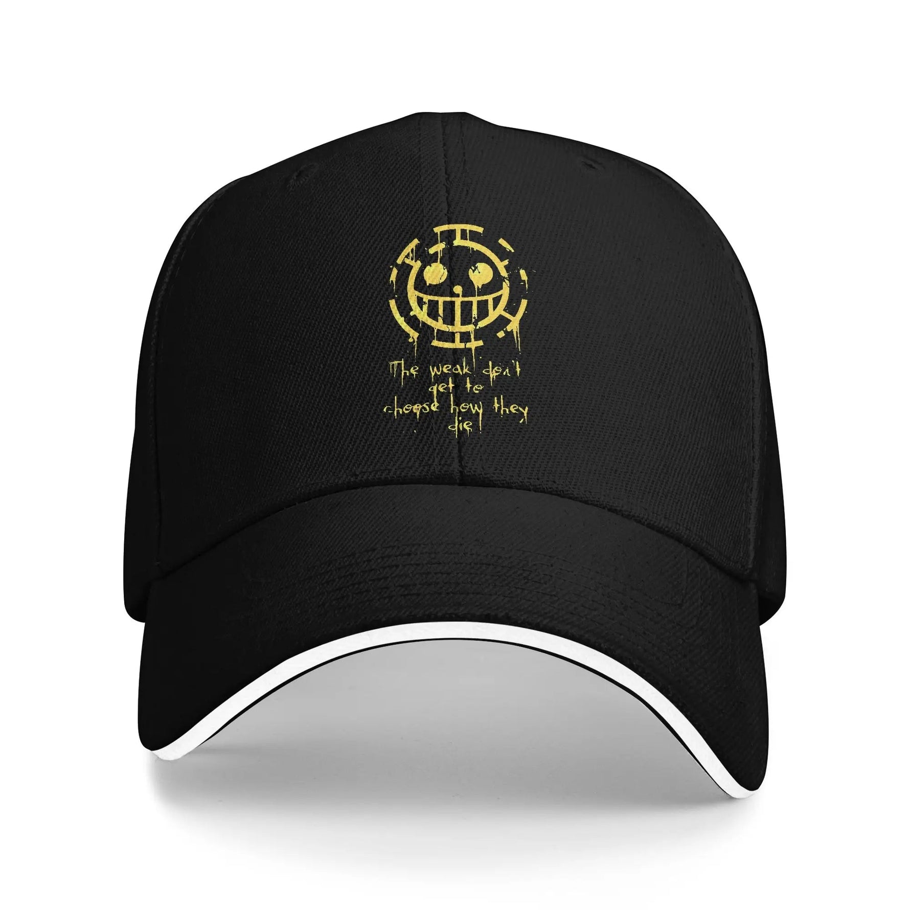 Op-Op Baseball Cap Hip Hop Trafalgar Law One Piece Anime Sandwich Hat for Men Women Breathable Hats Cap Sport-AMAZON FACTORY