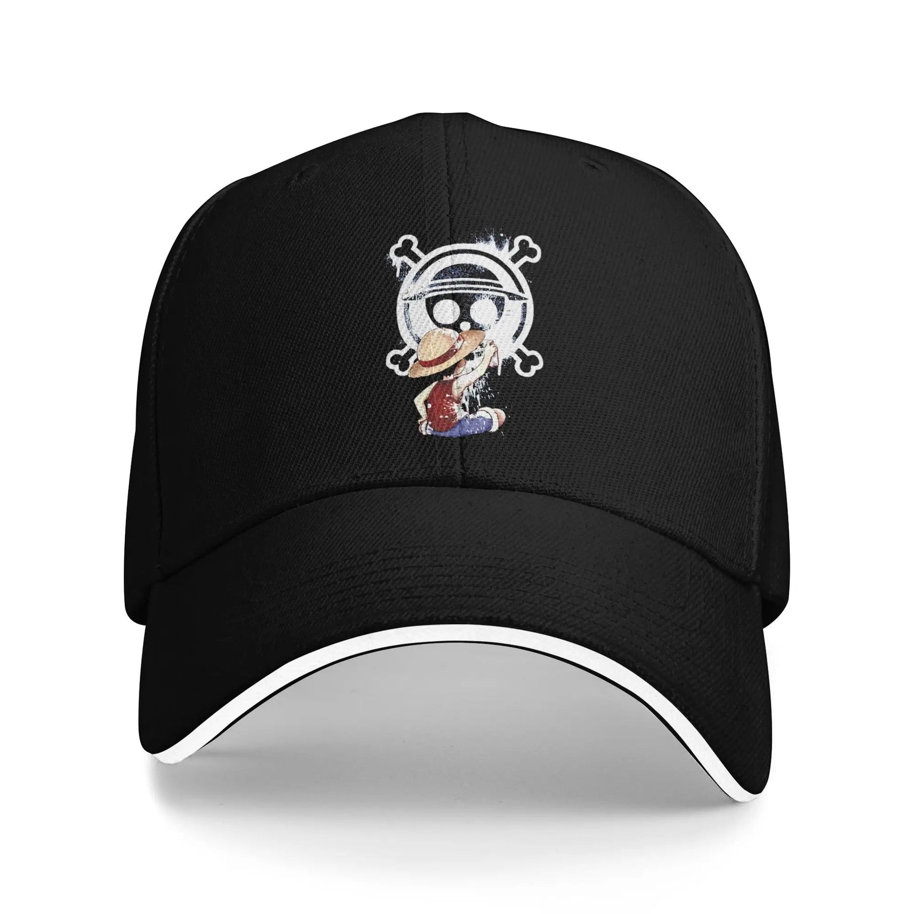 Op-Op Baseball Cap Hip Hop Trafalgar Law One Piece Anime Sandwich Hat for Men Women Breathable Hats Cap Sport-AMAZON FACTORY