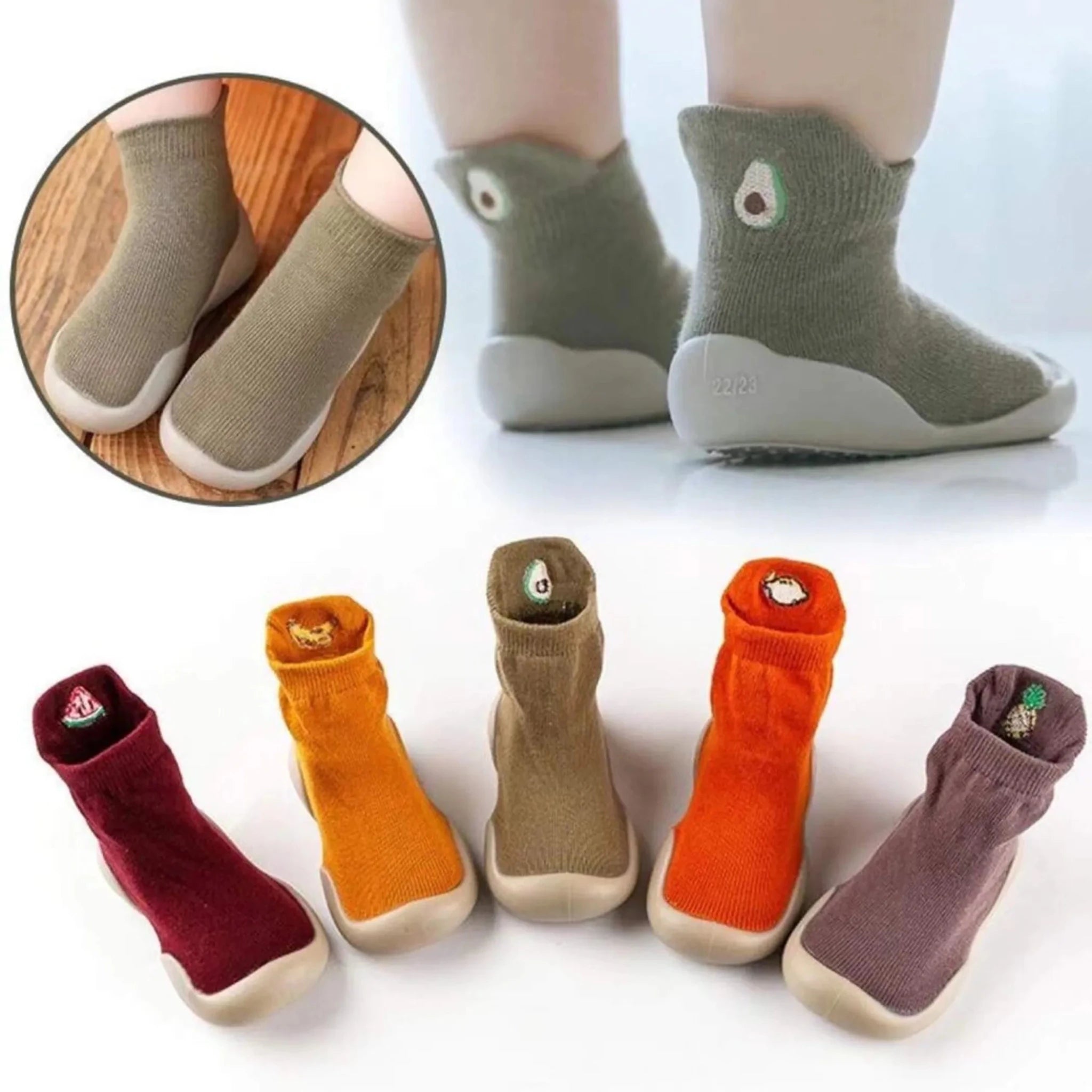 Organic Cotton Sock Shoes Flexible, Non-Slip Baby Socks-AMAZON FACTORY