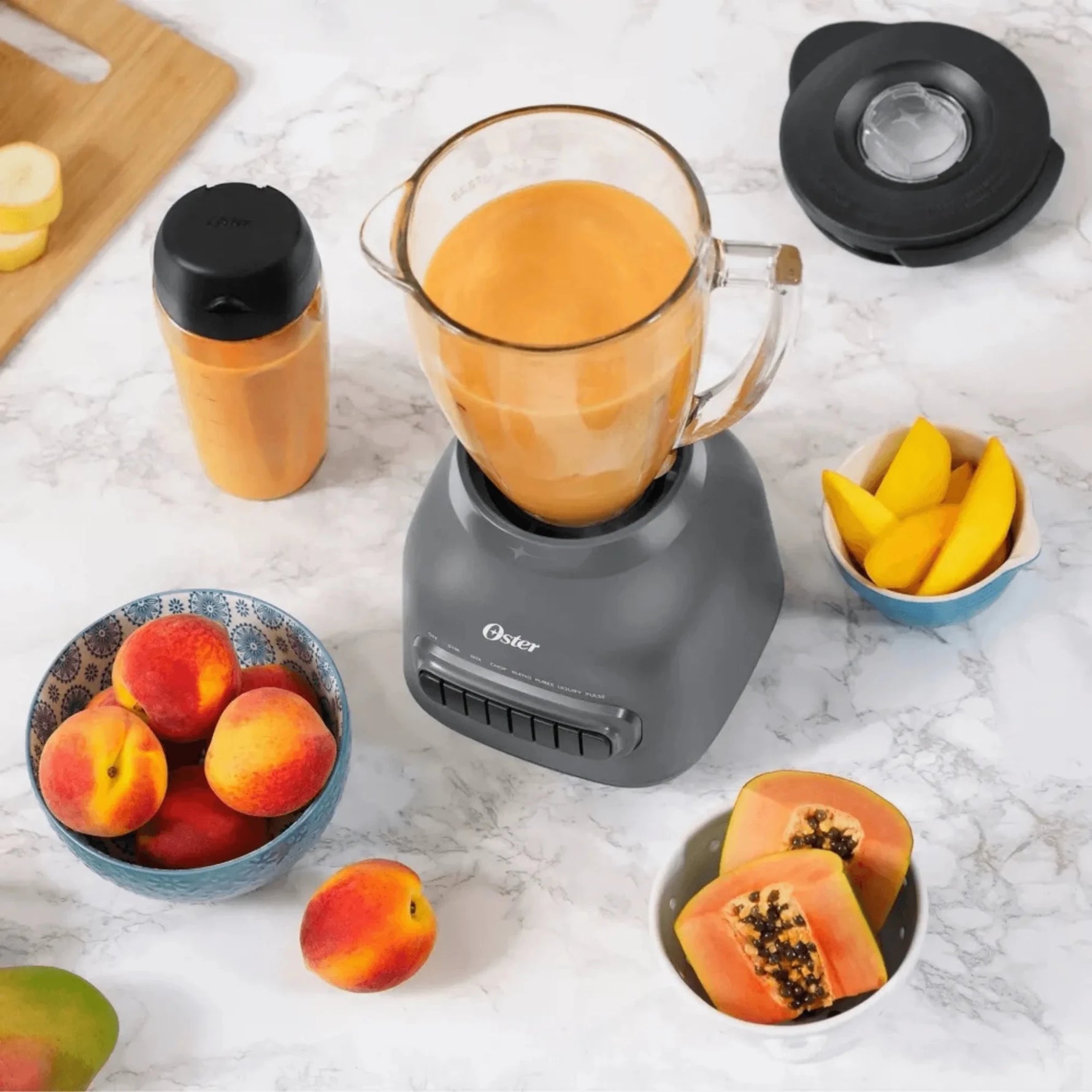 Oster 8-Speed Glass Jar Blender with 20oz Blend-n-Go Cup-AMAZON FACTORY