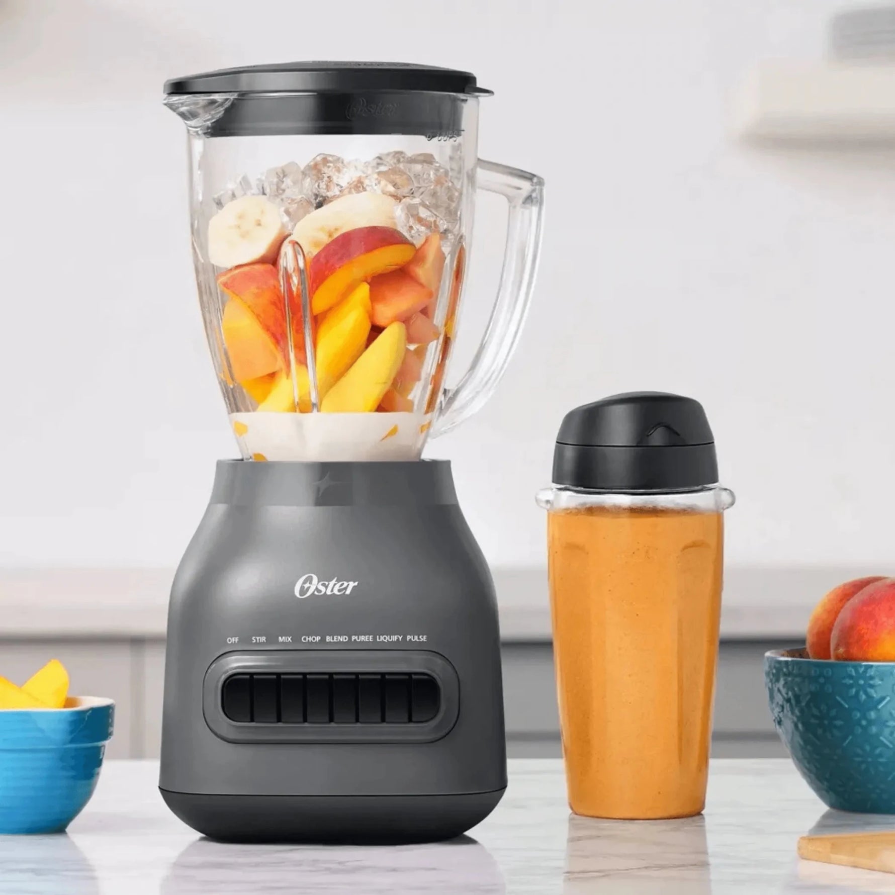 Oster 8-Speed Glass Jar Blender with 20oz Blend-n-Go Cup-AMAZON FACTORY