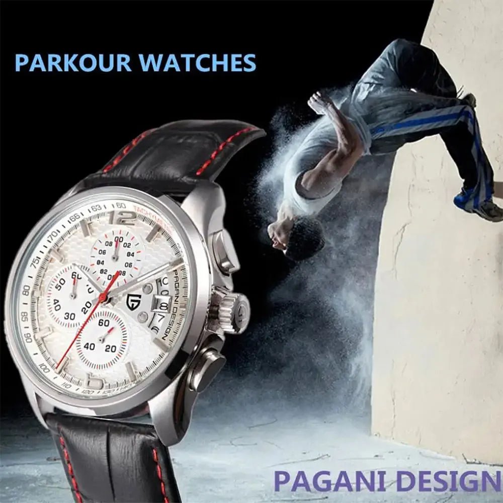 PAGANI DESIGN New PD-3306 Chronograph Men Watch Top Brand Classic Leather Waterproof Quartz Wristwatch for Man Gift Reloj Hombre-AMAZON FACTORY