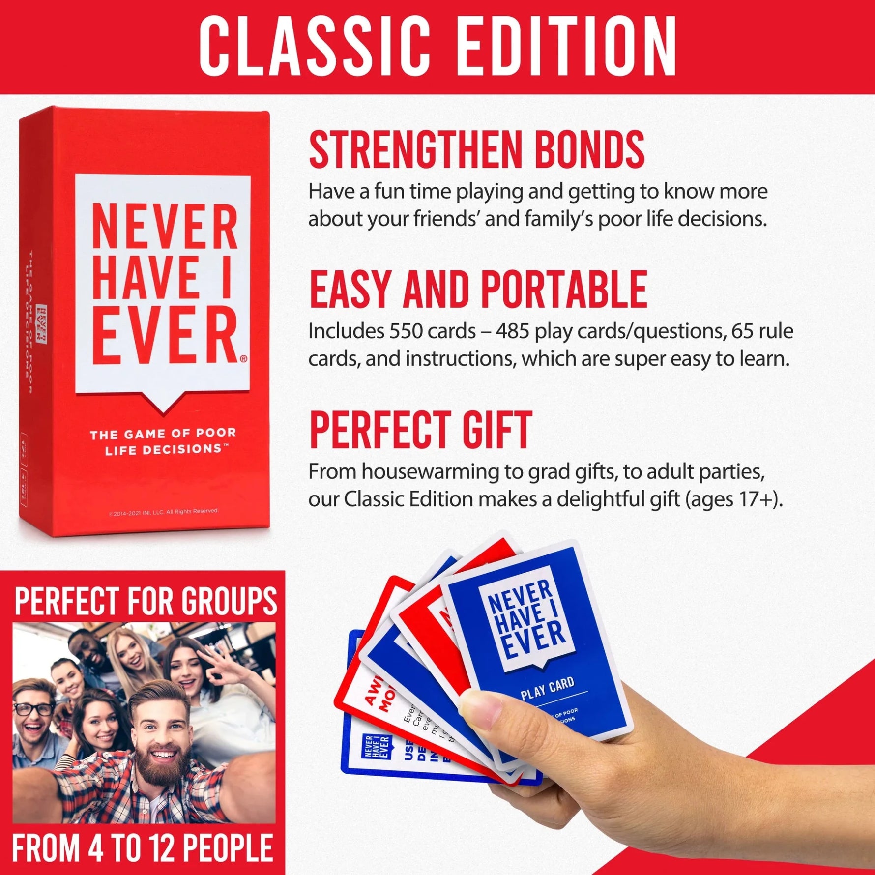 Party Card Game, Classic Edition, Ages 17 And Above-AMAZON FACTORY