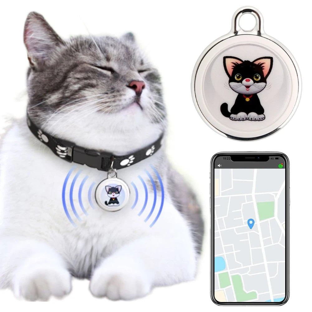 Pet Anti-Lost GPS Tracker Bluetooth-compatible Anti-Lost GPS Tracker Locator Finder Waterproof GPS Tracking Device for Dogs Cats-AMAZON FACTORY