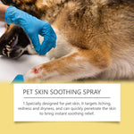 Pet Skin Care Spray Relieve Discomfort for Dogs Cat Flea Lice Control Alleviate Skin Scratching Licking Portable Pet Wound Spray-AMAZON FACTORY