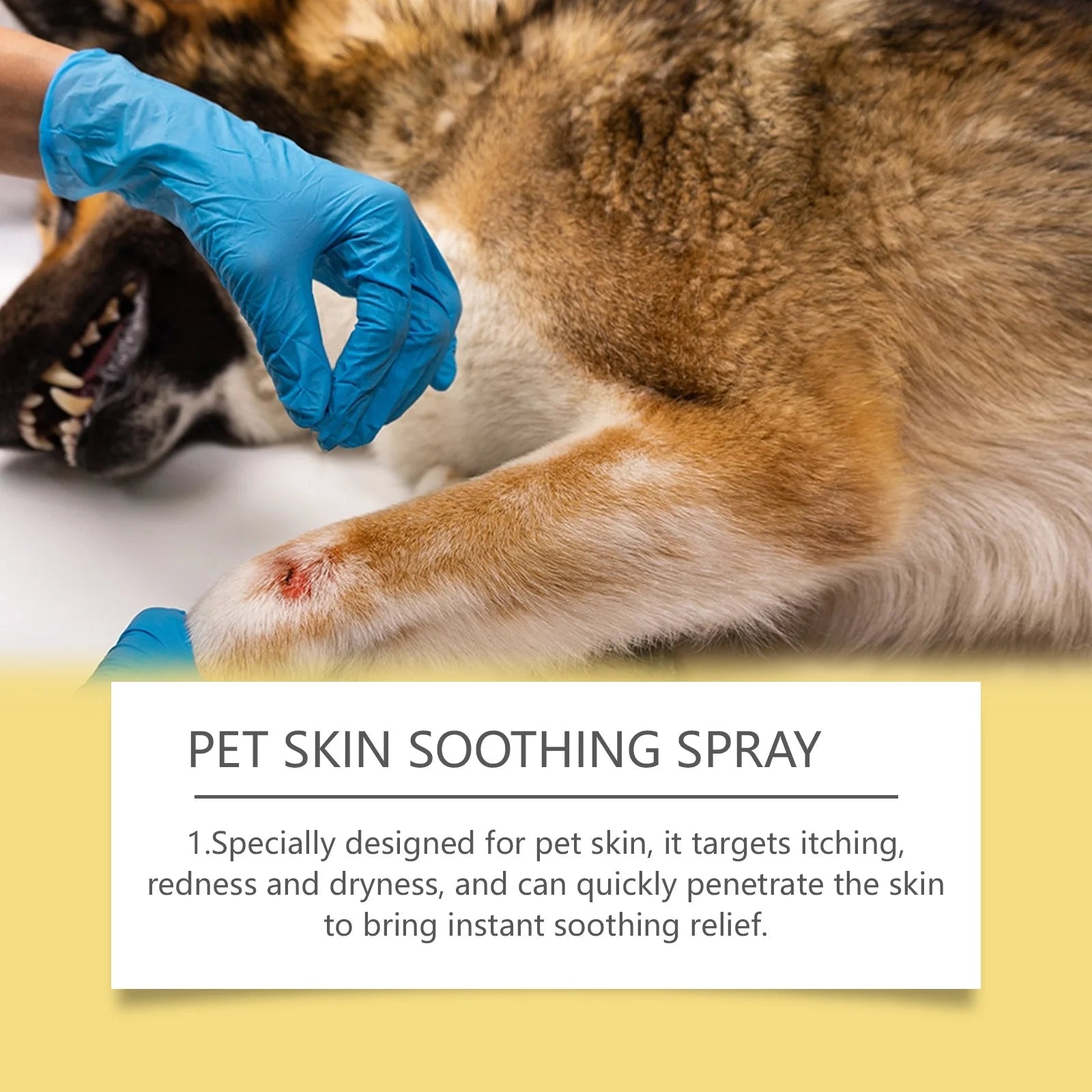 Pet Skin Care Spray Relieve Discomfort for Dogs Cat Flea Lice Control Alleviate Skin Scratching Licking Portable Pet Wound Spray-AMAZON FACTORY