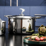 Piece Cookware Stainless Steel Ply Frying Pan, Milk, and Soup Pot with Lid-AMAZON FACTORY