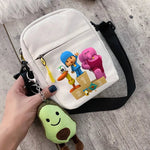 POCOYOES Shoulder Bag Anime Figure Boy Girl Crossbody Bags Kawaii Canvas Square Messager Women Men Travel Sport Birthday Gift-AMAZON FACTORY