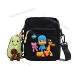 POCOYOES Shoulder Bag Anime Figure Boy Girl Crossbody Bags Kawaii Canvas Square Messager Women Men Travel Sport Birthday Gift-AMAZON FACTORY
