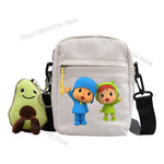 POCOYOES Shoulder Bag Anime Figure Boy Girl Crossbody Bags Kawaii Canvas Square Messager Women Men Travel Sport Birthday Gift-AMAZON FACTORY