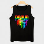 proud Rainbow Lips Pride Tank Top Male clothes t shirts Men's fitness t-shirt men clothings-AMAZON FACTORY