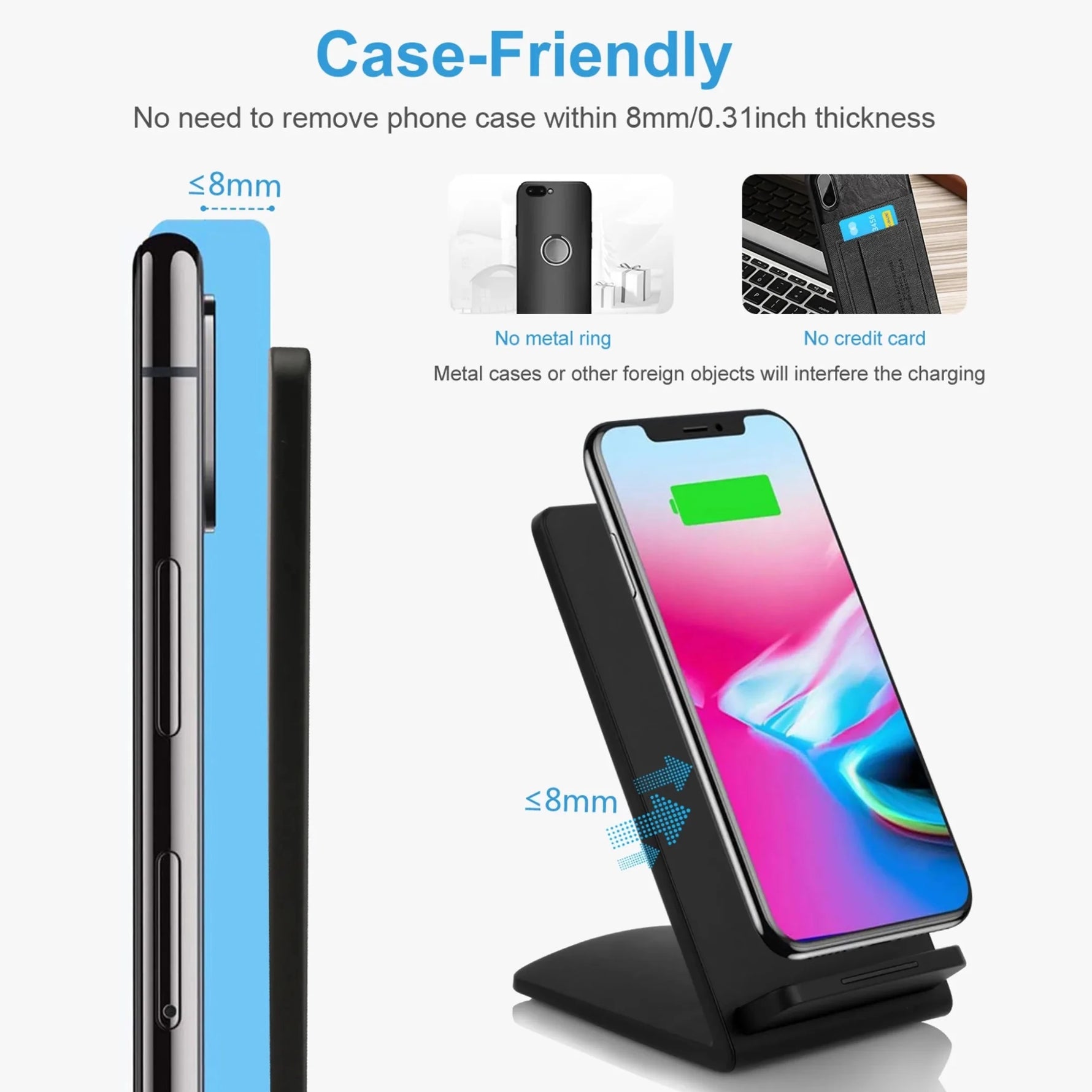 Qi Wireless Charger 10W Fast Charging Pad-AMAZON FACTORY