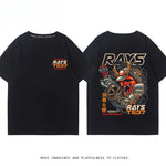 RA Wheel Rim TE37 Wheel Hub Modified Car Short Sleeve Men's and Women's Summer Cotton Japanese Versatile T-Shirt Tide Ins-AMAZON FACTORY