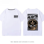 RA Wheel Rim TE37 Wheel Hub Modified Car Short Sleeve Men's and Women's Summer Cotton Japanese Versatile T-Shirt Tide Ins-AMAZON FACTORY