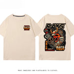 RA Wheel Rim TE37 Wheel Hub Modified Car Short Sleeve Men's and Women's Summer Cotton Japanese Versatile T-Shirt Tide Ins-AMAZON FACTORY