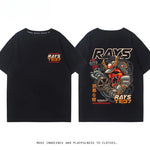 RA Wheel Rim TE37 Wheel Hub Modified Car Short Sleeve Men's and Women's Summer Cotton Japanese Versatile T-Shirt Tide Ins-AMAZON FACTORY