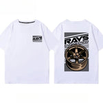RA Wheel Rim TE37 Wheel Hub Modified Car Short Sleeve Men's and Women's Summer Cotton Japanese Versatile T-Shirt Tide Ins-AMAZON FACTORY