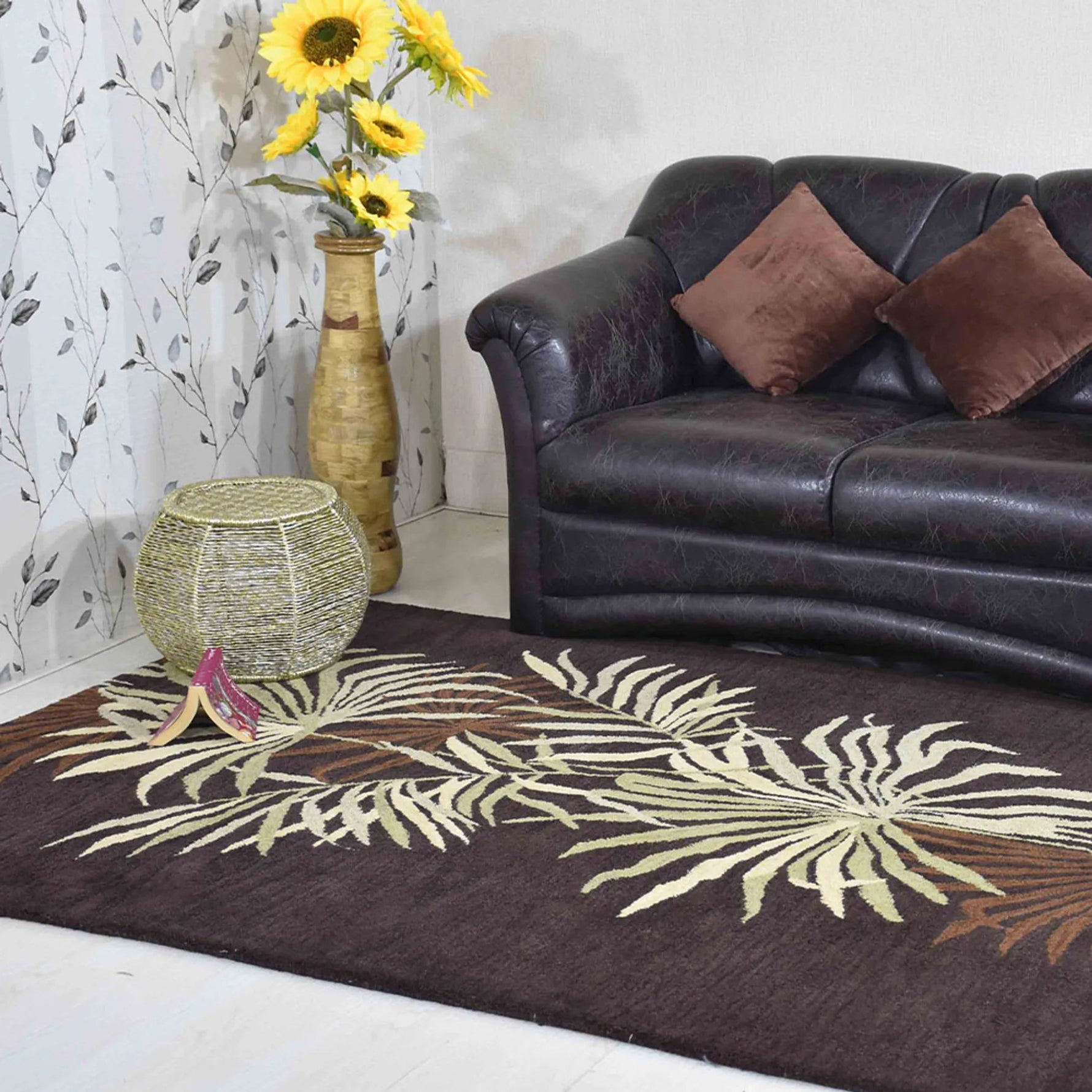 Rugsotic Carpets Hand Tufted Wool Area Rug Floral - AMAZON FACTORY