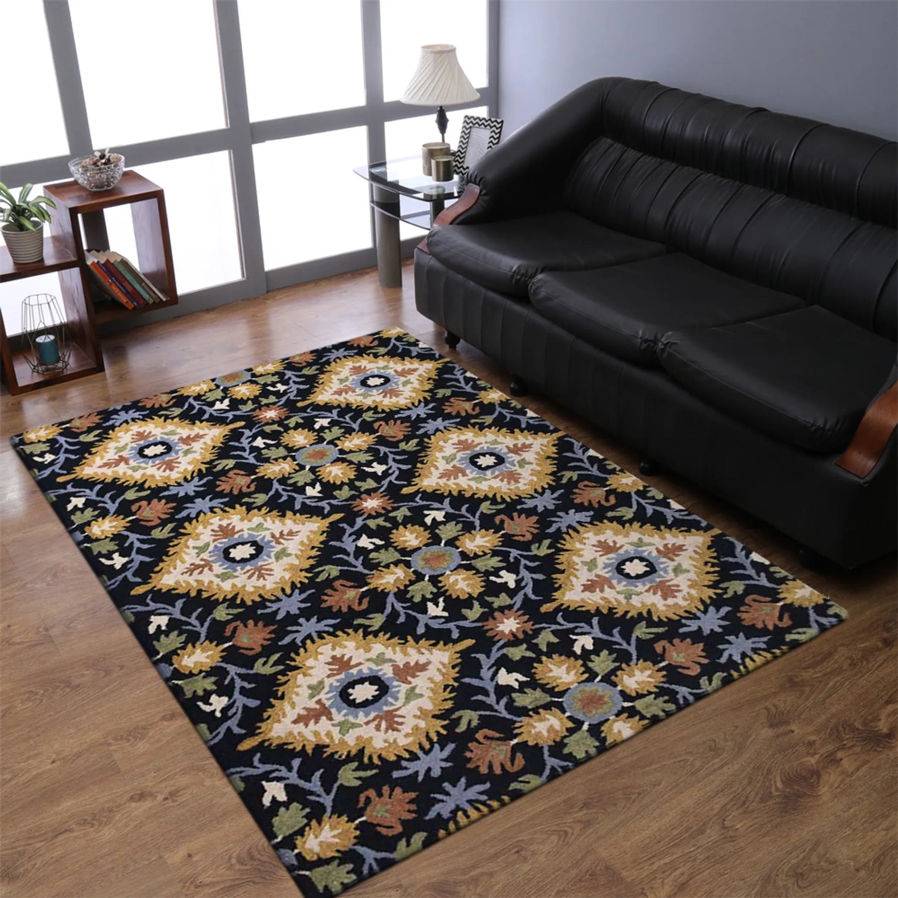 Rugsotic Carpets Hand Tufted Wool Area Rug Floral - AMAZON FACTORY