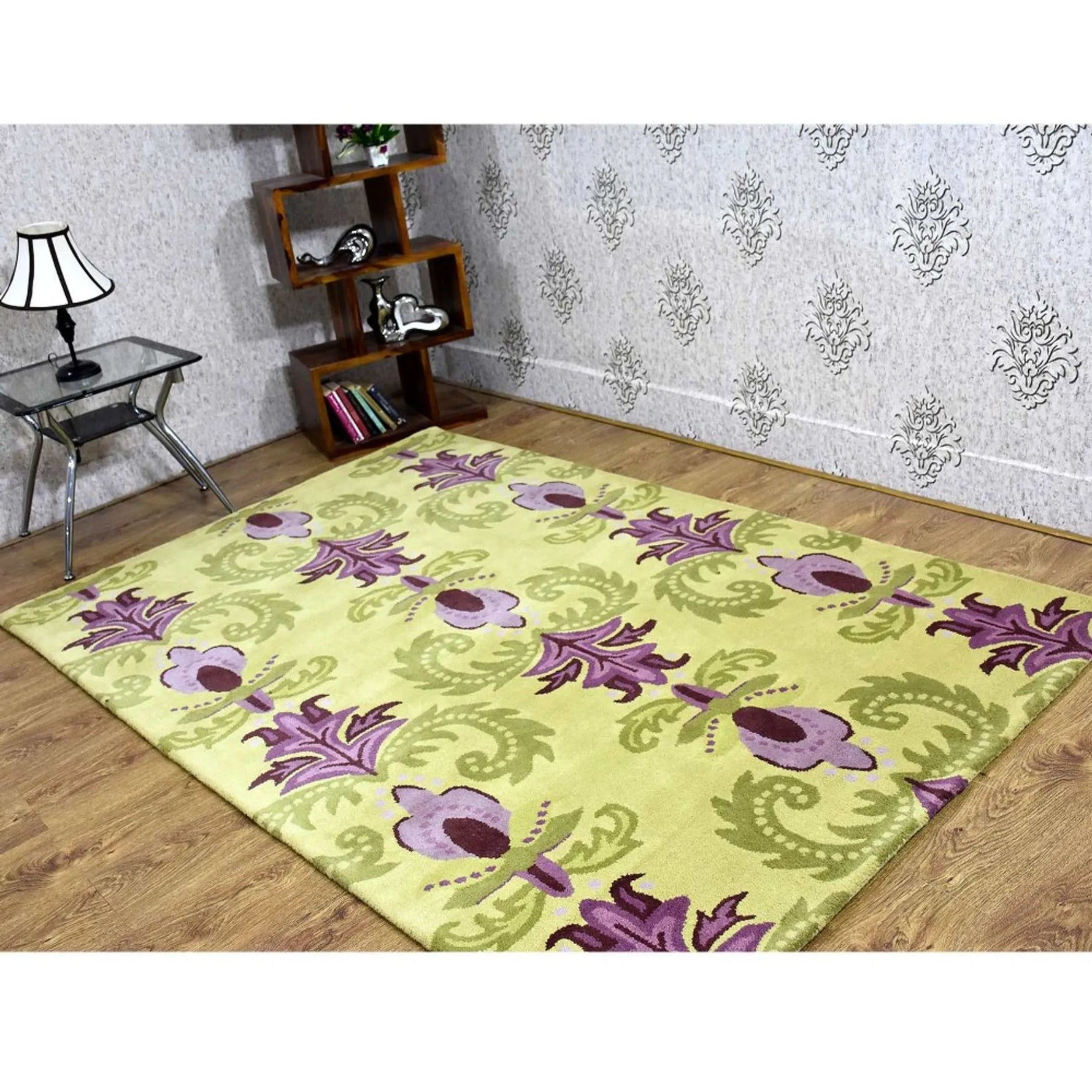 Rugsotic Carpets Hand Tufted Wool Area Rug Floral - AMAZON FACTORY