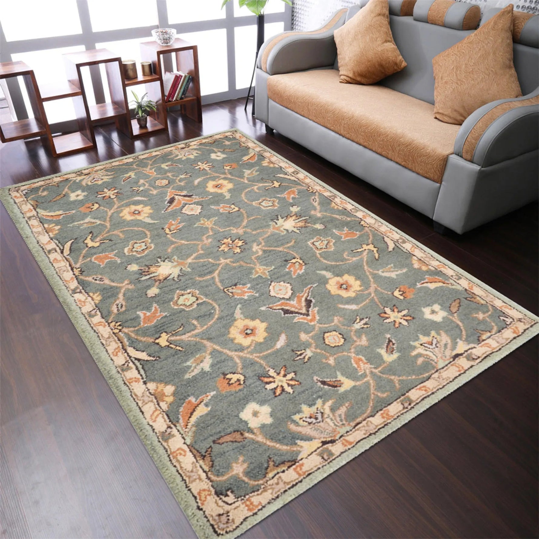 Rugsotic Carpets Hand Tufted Wool Area Rug Floral - AMAZON FACTORY