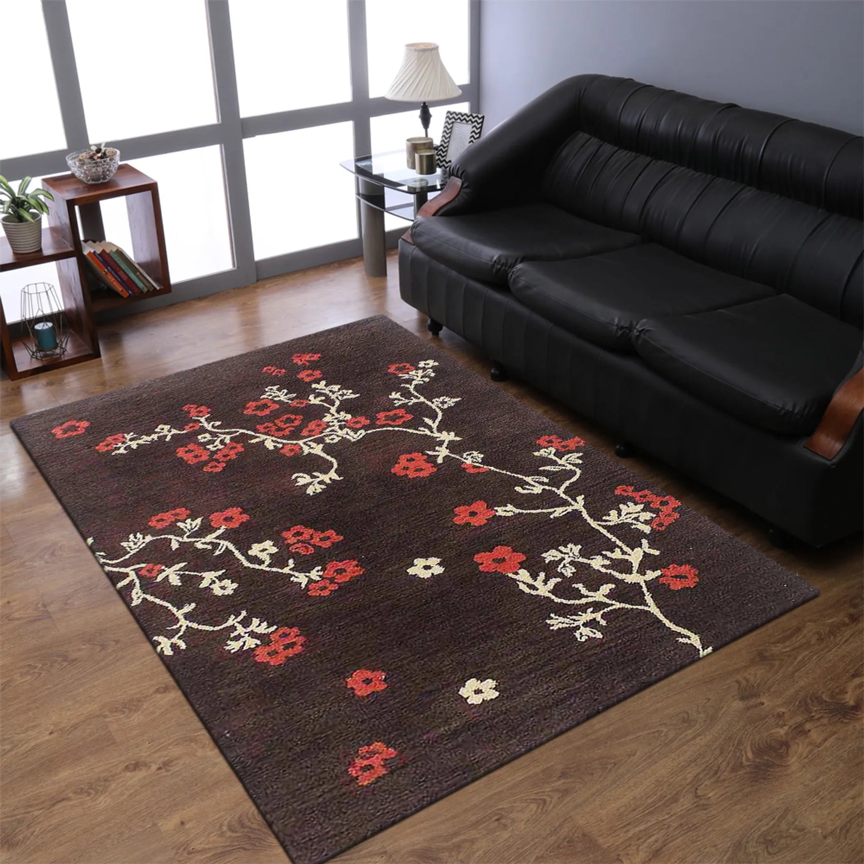 Rugsotic Carpets Hand Tufted Wool Area Rug Floral - AMAZON FACTORY