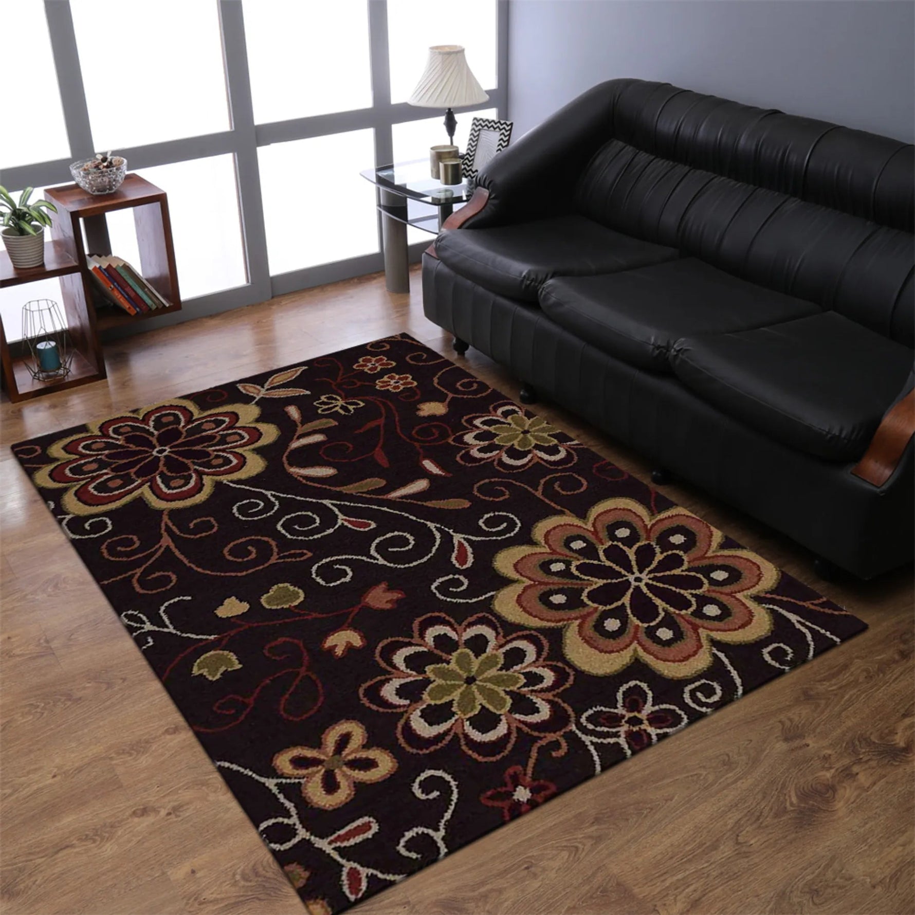 Rugsotic Carpets Hand Tufted Wool Area Rug Floral - AMAZON FACTORY