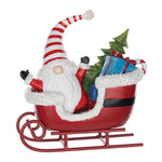 Santa Gnome in Sleigh Figurine - AMAZON FACTORY