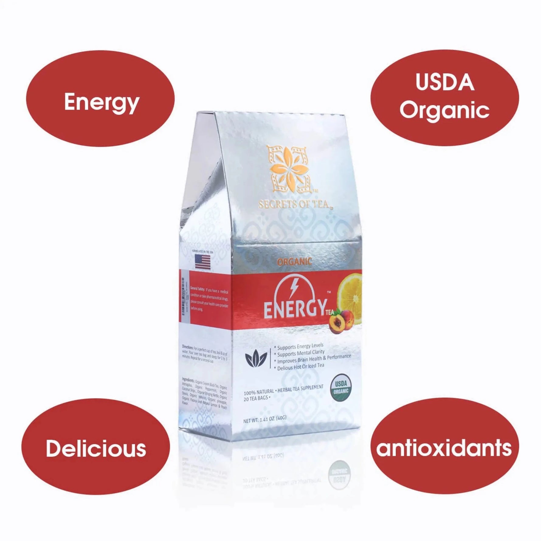 Secrets Of Tea Energy Tea, Healthy Energy Drink-AMAZON FACTORY