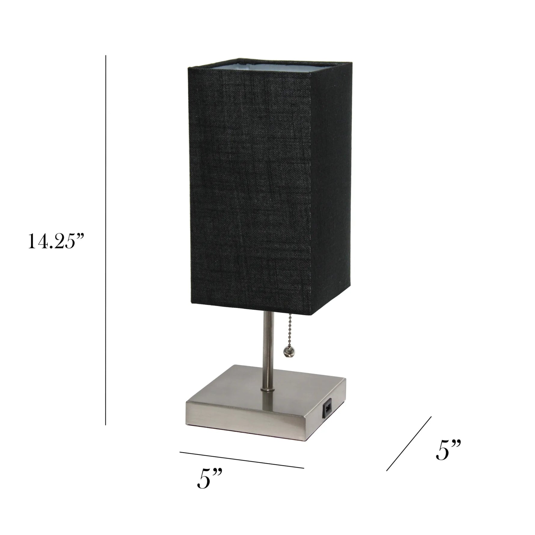 Simple Designs Petite Stick Lamp with USB Charging Port and Fabric Shade 2 Pack Set - AMAZON FACTORY