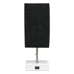 Simple Designs Petite White Stick Lamp with USB Charging Port and Fabric Shade - AMAZON FACTORY