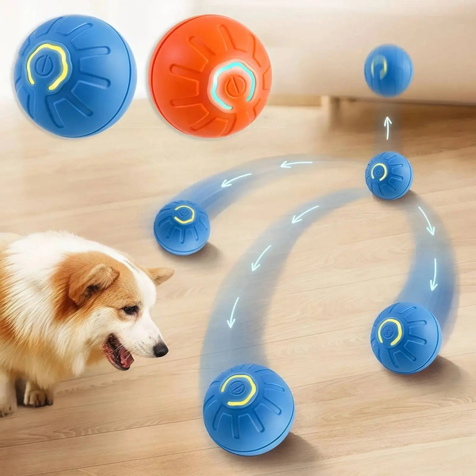 Smart Dog Toy Ball Electronic Interactive Pet Toy Moving Ball USB Automatic Moving Jumping Bouncing-AMAZON FACTORY