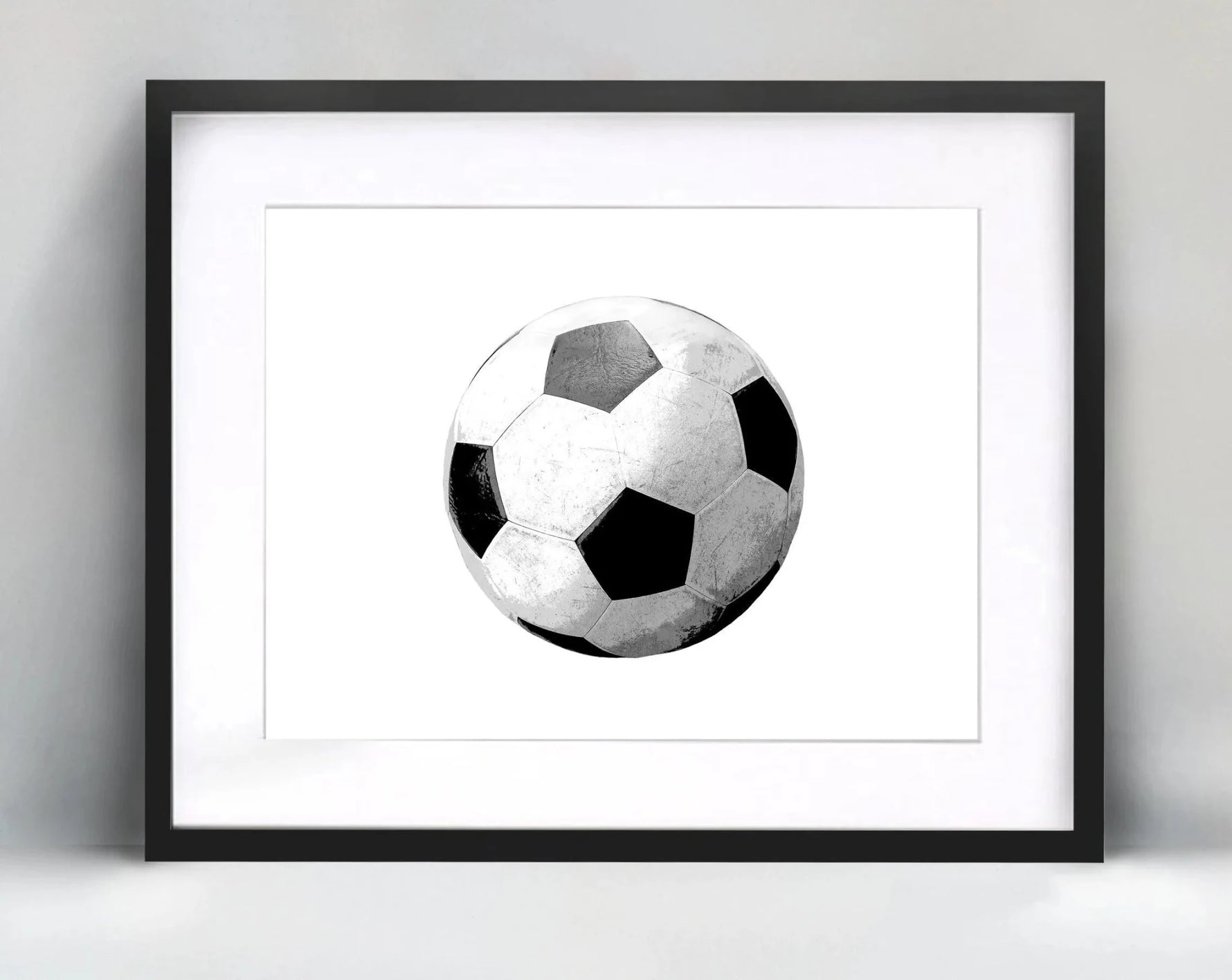 Soccer Ball Black and White Art, Soccer Home Decor, Football Coach Gift, Sports Teen Wall Print, Teenage Poster, World Cup-AMAZON FACTORY