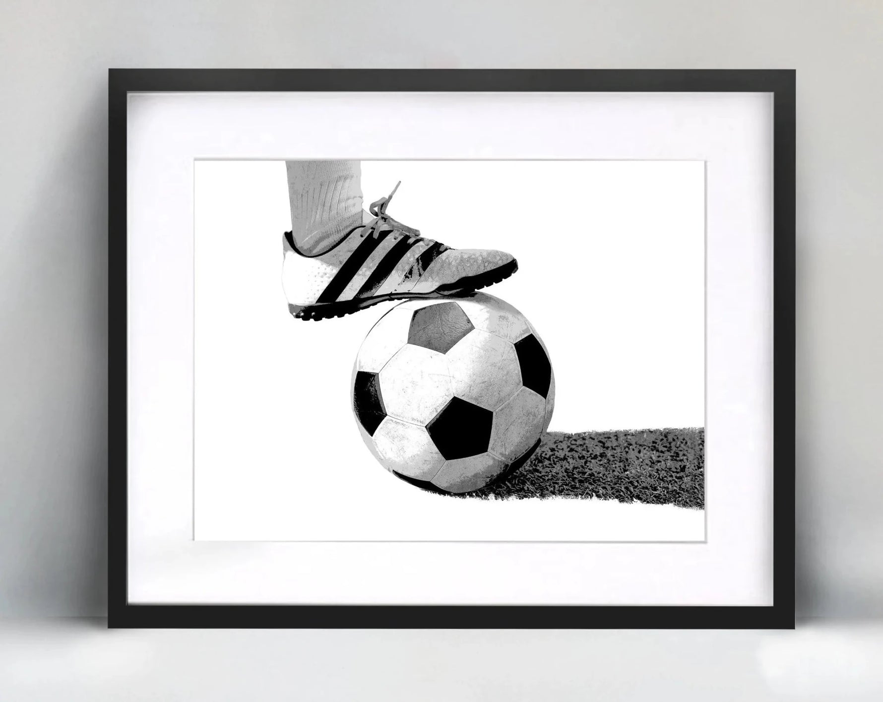 Soccer Ball Black and White Art, Soccer Home Decor, Football Coach Gift, Sports Teen Wall Print, Teenage Poster, World Cup-AMAZON FACTORY