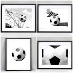 Soccer Ball Black and White Art, Soccer Home Decor, Football Coach Gift, Sports Teen Wall Print, Teenage Poster, World Cup-AMAZON FACTORY