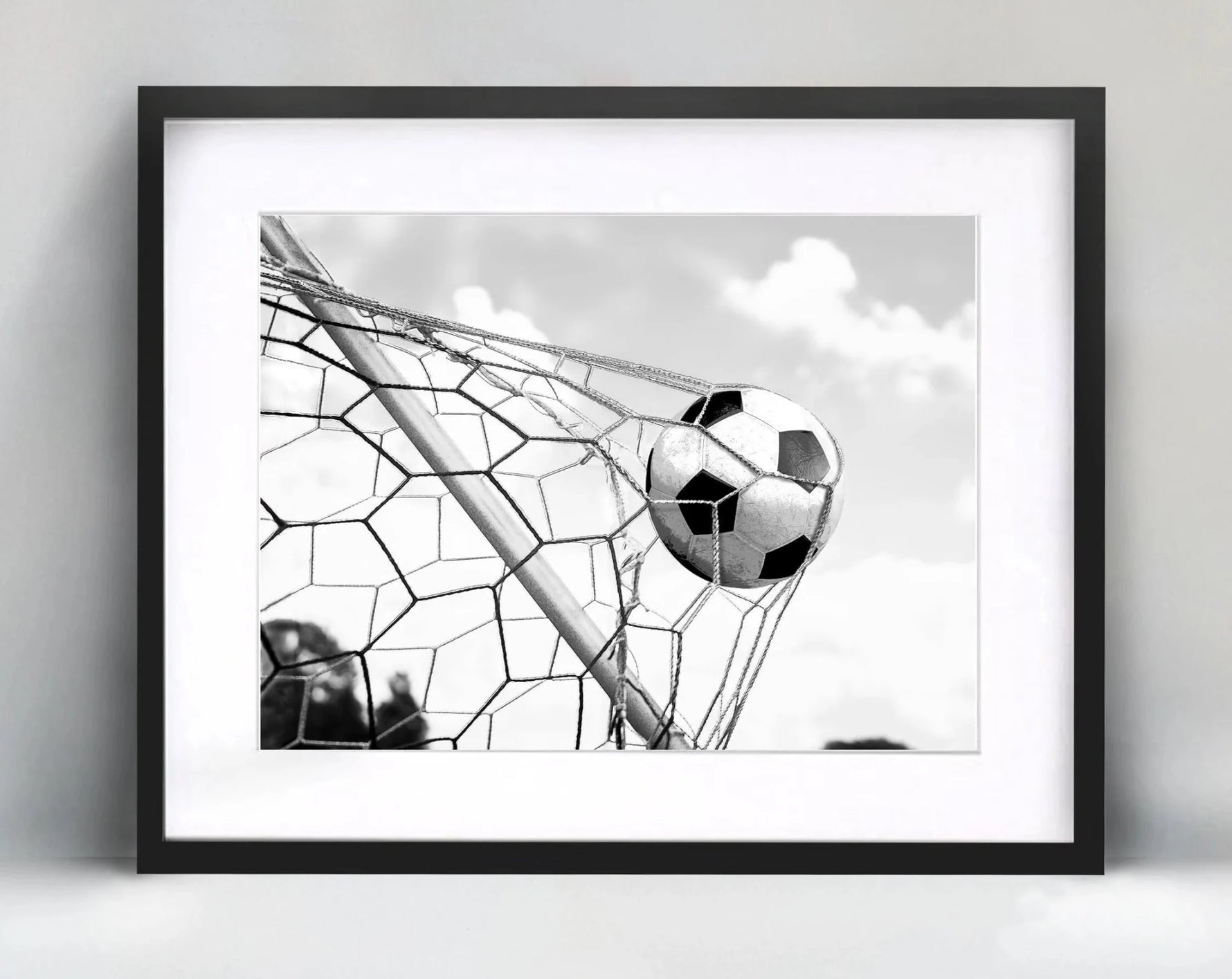 Soccer Ball Black and White Art, Soccer Home Decor, Football Coach Gift, Sports Teen Wall Print, Teenage Poster, World Cup-AMAZON FACTORY