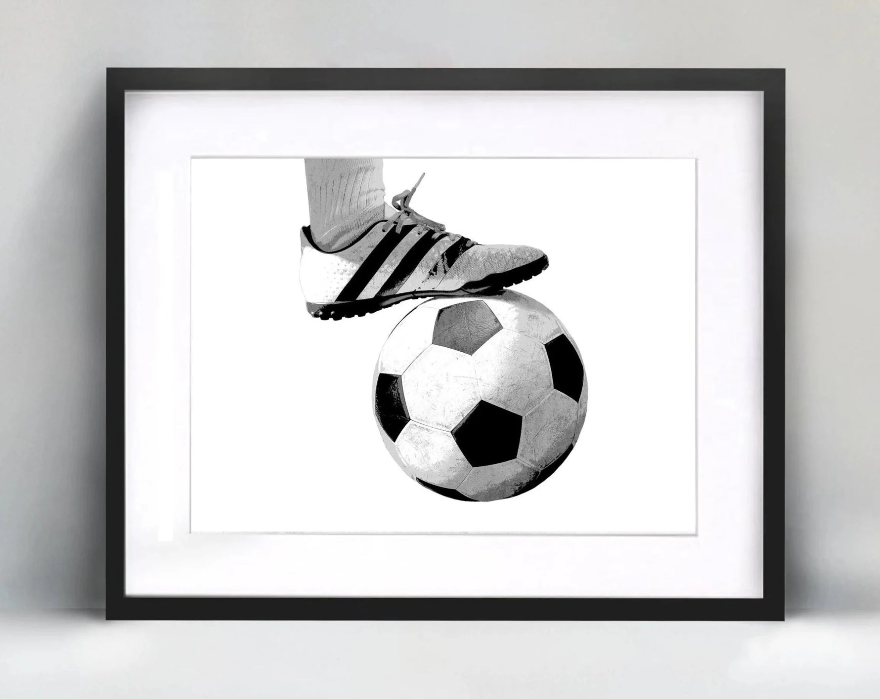 Soccer Ball Black and White Art, Soccer Home Decor, Football Coach Gift, Sports Teen Wall Print, Teenage Poster, World Cup-AMAZON FACTORY