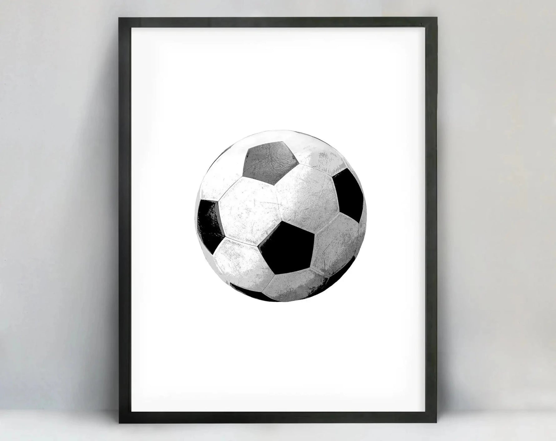 Soccer Ball Black and White Art, Soccer Home Decor, Football Coach Gift, Sports Teen Wall Print, Teenage Poster, World Cup-AMAZON FACTORY