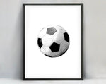 Soccer Ball Black and White Art, Soccer Home Decor, Football Coach Gift, Sports Teen Wall Print, Teenage Poster, World Cup-AMAZON FACTORY