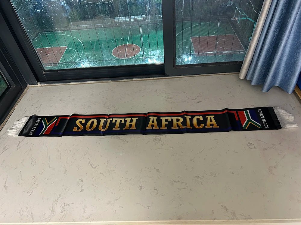 South Africa Scarf 12x135cm Double-sided Printed South Africa Flag Satin South Africa Scarf for 2026 world cup Sports Events-AMAZON FACTORY