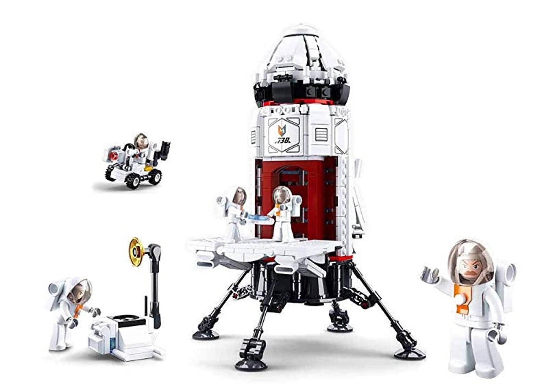 Space Rocket Base Building Brick Kit (733 Pcs)-AMAZON FACTORY