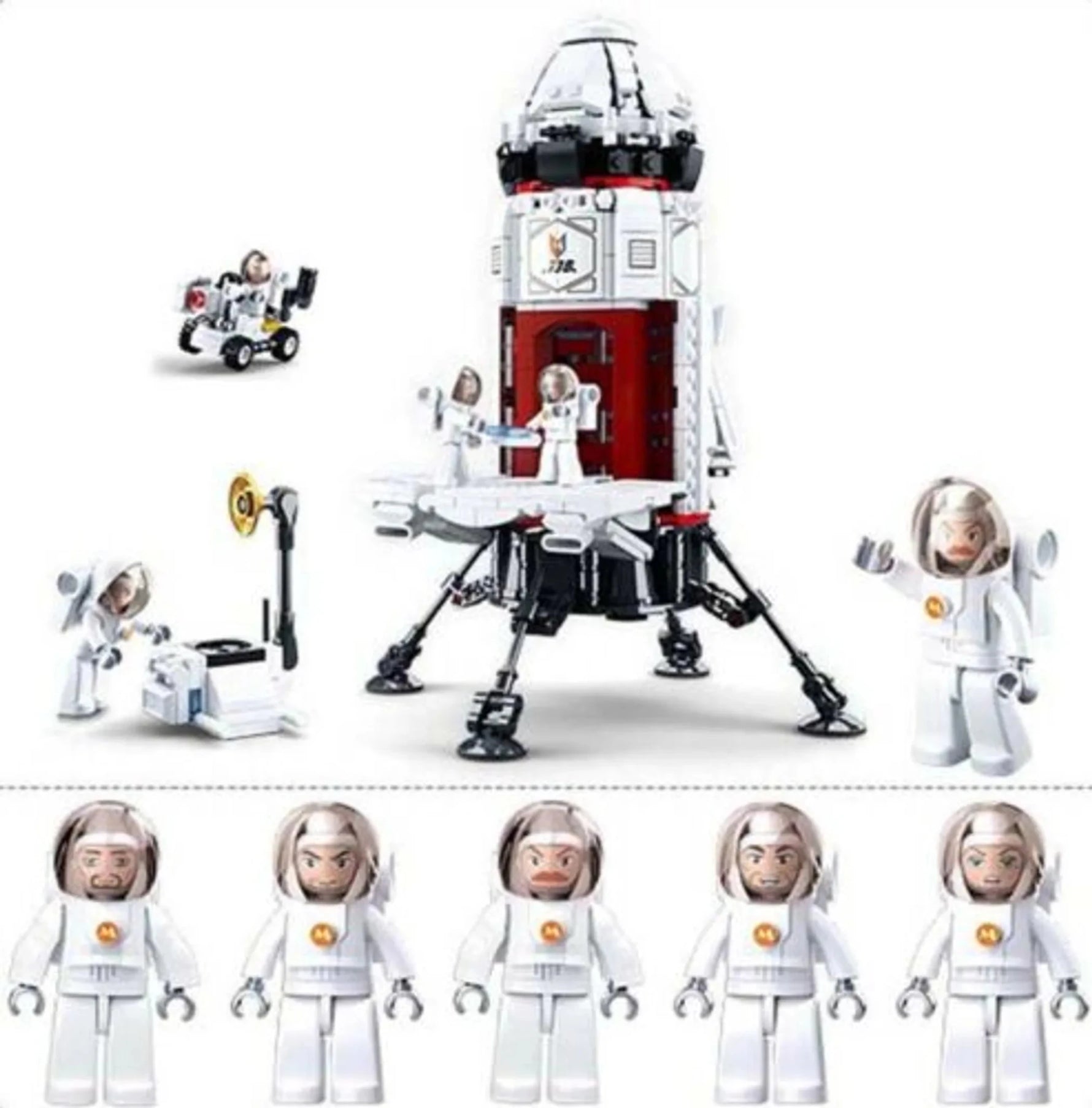 Space Rocket Base Building Brick Kit (733 Pcs)-AMAZON FACTORY