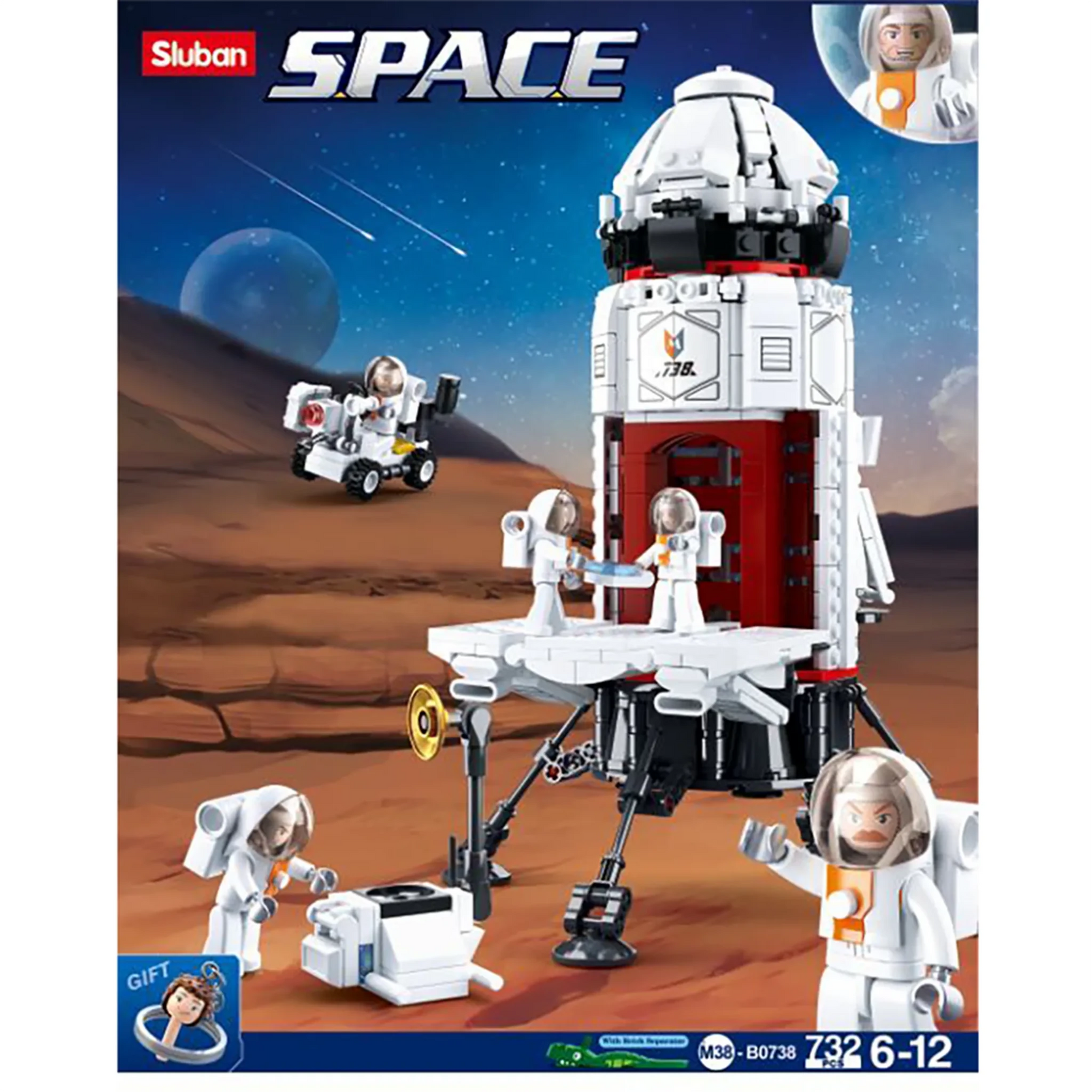 Space Rocket Base Building Brick Kit (733 Pcs)-AMAZON FACTORY