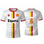 Spain Football Jerseys with Flag Graphics National Emblem T-Shirts Jerseys Smart Casual Wear Oversized T-Shirts Family Kids Tees-AMAZON FACTORY