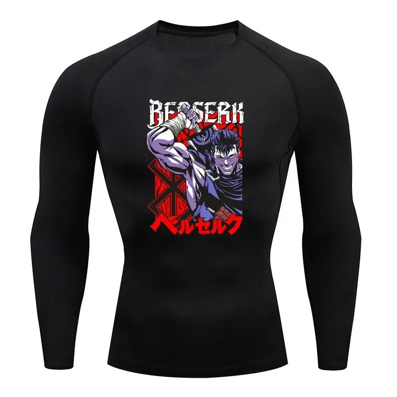Sportswear for Men Gym Anime Berserker Men Compression T-shirt Sports Tights Fitness Long Sleeve Running Training Sportswear - AMAZON FACTORY